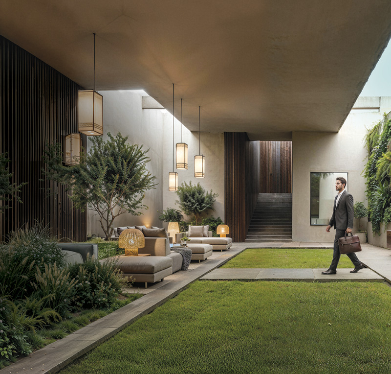 Nature and wellness areas at UNIMAX WORLD DOMBIVLI
